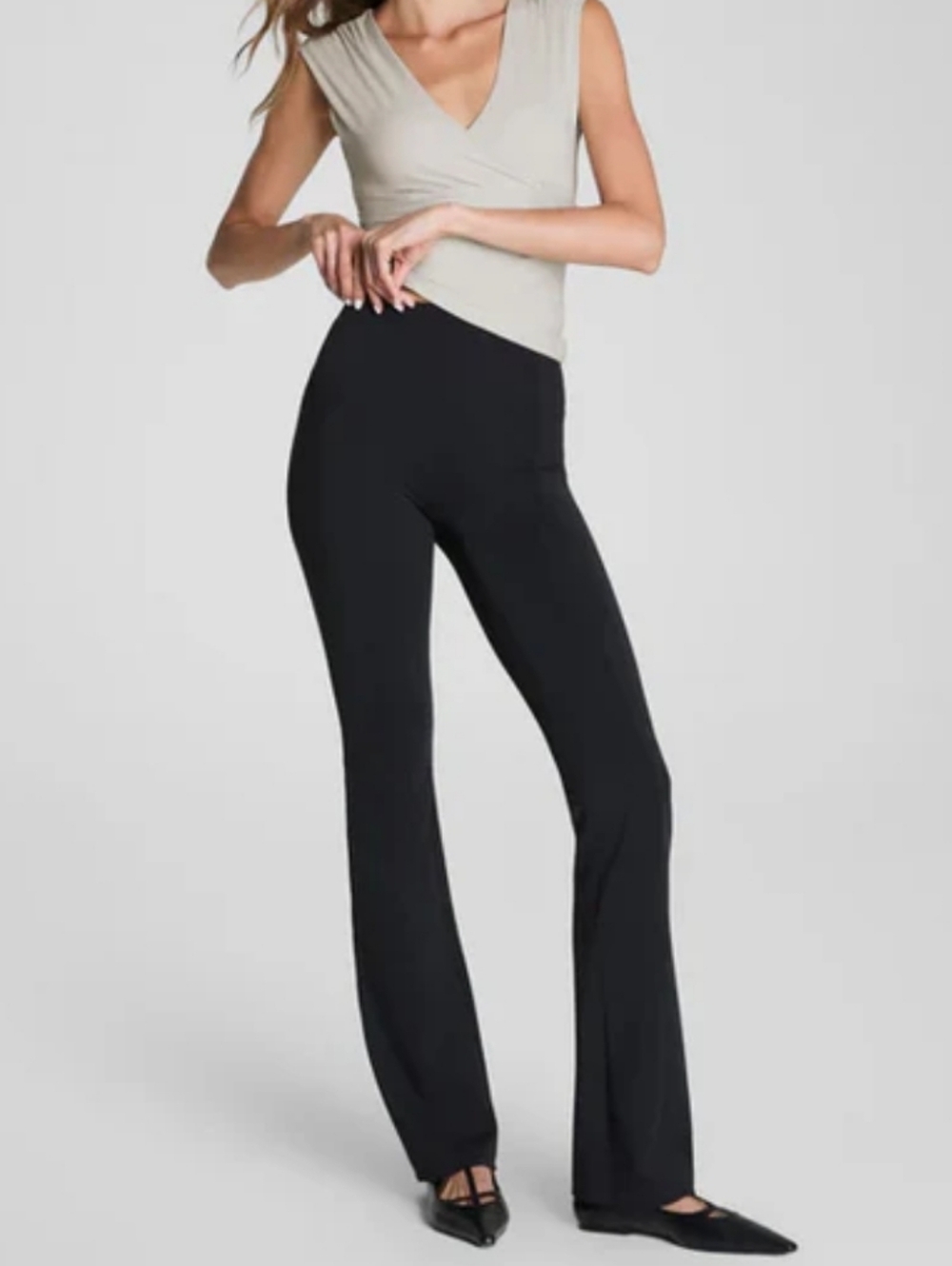NWT SPANX size S black dressy microflare leggings  Office NEW WITH TAGS